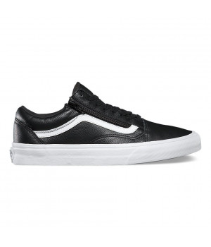 Кожаные кеды Vans Old Skool Zip (Premium Leather) черные