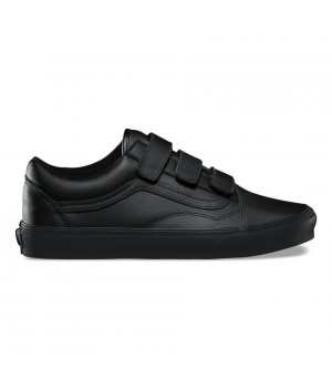 Кожаные кеды Vans OLD SKOOL MONO черные