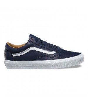 Кожаные кеды Vans Old Skool синие 
