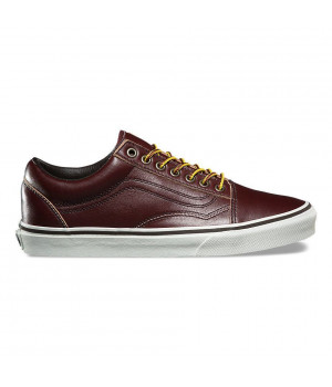 Кожаные кеды Vans OLD SKOOL GROUNDBRKRS бордовые