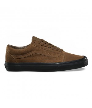 Кожаные кеды Vans UA Old School SUEDE TEAK коричневые
