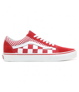 Кеды мужские Ванс Олд Скул Mix Checkerboard низкие красные