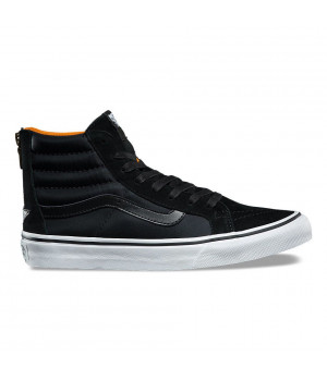 Кожаные кеды Vans SK8-HI SLIM ZIP BOOM BOOM черные