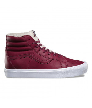 Утепленные кеды из замши Vans UA SK8-HI REISSUE LI бордовые