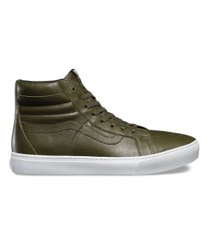 Кожаные кеды Vans Sk8-Hi Cup (Leather) зеленые
