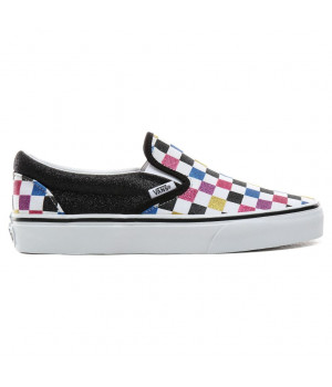 Слипоны Vans Classic Slip-On Glitter Check разноцветные