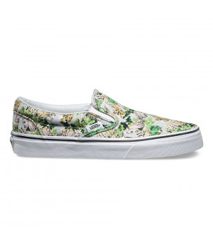 Слипоны Vans Classic Slip-On Chambray Leopard с принтом