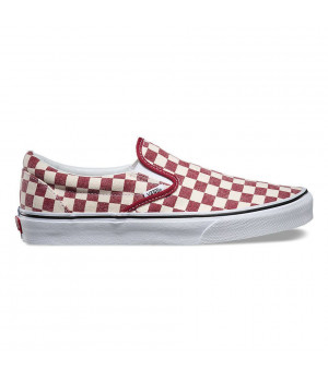 Слипоны Vans Classic Slip-On Checkerboard красные